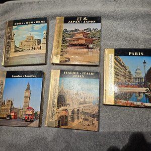Vintage Mini- Gold Leaf Travel Photo Book Collection